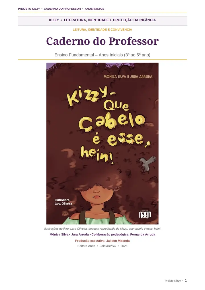 Capa do Caderno do Professor para os Anos Iniciais